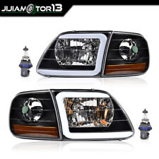 Clear Led Headlights Corner Parking Lights Black Fit For 97-04 F150 Expedition