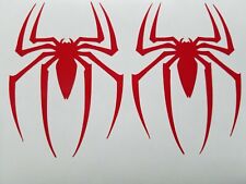 Spider Man Logo Decals 4 Motorcycle Helmet Decals Stickers Set Of 4.
