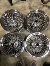 Set Of 4 Dunlop Wire Wheel 15 X 8 Inches 30 Spoke Style Rare Wheel Cadillac 5x5