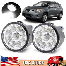 Pair Led Front Bumper Clear Fog Light Lamp Leftright For Nissan Rogue 2011-2014
