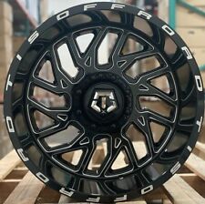 120x10 Tis 544bm Black Mill Rims Offroad Wheels Fit 6lug Silverado Tacoma F150