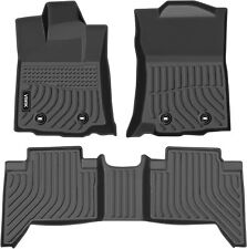 Floor Mats Tpe Rubber Liners All Weather For 2018-2021 Toyota Tacoma Crew Cab