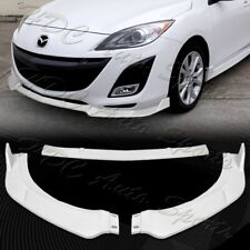 For 2010-2013 Mazda 3 Ms-style Painted White Front Bumper Body Kit Spoiler Lip