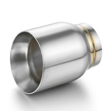 Stainless Steel Exhaust Tip Double Wall Angle Cut 3 Inlet 4 Outlet 5 Long
