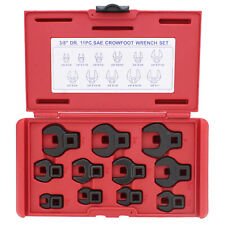 Abn Crowfoot Wrench Sae Standard 38 Inch Drive 11-piece Set