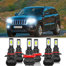 For Jeep Grand Cherokee 1999-2010 6x Bulbs Led Headlight Hilow Beam Fog Lights