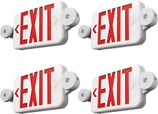 4 Pack Led Exit Sign Emergency Lighthi Output Red Compact Combo Ul 924 Listed