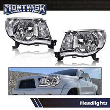 Fit For 2005-2011 Toyota Tacoma Clearchrome Headlights Headlamps Leftright