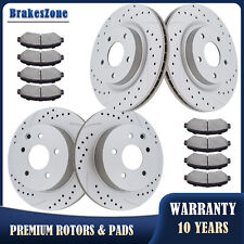 Front And Rear Brake Rotors Pads Kit For Nissan Maxima Drilled Slotted Brakes