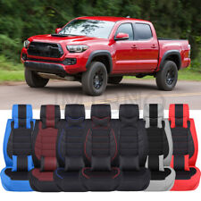 Luxury Leather Car Seat Covers Front Rear Full Set Cushion For Toyota Tacoma Trd