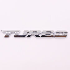Silver Car Auto Metal 3d Turbo Letter Emblem Badge Logo Sticker Fender Decal