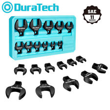 Duratech 11pc Crows Foot Wrench Set 38 Dr Sae 38-1 Crowfoot Flare Nut Wrench