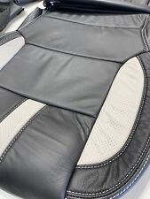 Leather Seat Covers 2014-2018 Chevrolet Silverado Crew Cab Black Ash Perf