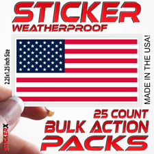 10 Mini Us American Flag Decal 2.25x1.25 Sticker Patriotic United States