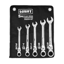 Hart 5 Piece Flex Head Ratcheting Wrench Set Sae Corrosion Resistant Durability