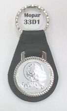 White Imperial Lebaron 33d1 Black Leatherchrome Key Ring 1963 1964 1965 1966