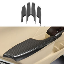 4x Abs Carbon Pattern Door Armrest Cover Trim For Toyota Camry 2012-17