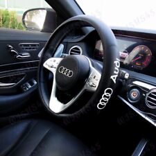 Black New Faux Leather 15 Diameter Car Steering Wheel Cover For All Audi Cars