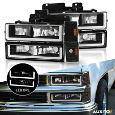 Lr Led Tube Clear Headlightscornerbumper Lamp Fit Chevy C10 Ck Tahoe 94-98 F