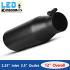 Diesel Stainless Steel Bolt-on Exhaust Tip 2.25 Inlet 3.5 Outlet 12long Black