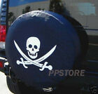 16 Black Pirate Skull Spare Wheel Tire Cover For Jeep Liberty Wrangler Size L