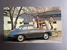 1960 Porsche 356-b Notchback Factory Issued Card Different Back - Rare Lk