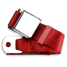 Retrobelt Dark Red Aviation Lap Belt 60 No Hardware Safety Seatbelt Classic