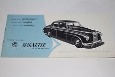1956 The New Mg Magnette 1 12 Litre Saloon Factory Brochure Original