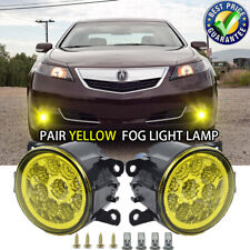 For 2012 2013 2014 Acura Tl Front Bumper Yellow Fog Lights Driving Lamps Pair