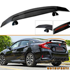 52 Universal Car Rear Spoiler Trunk Wing With Reflector Gloss Black Sport Style