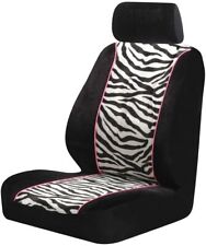 Zebra Bucket Seat Covers Pair With Pink Trim By Auto Expressions Pn 800002153