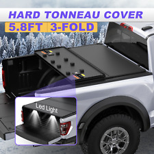 5.7 5.8ft Hard Tonneau Cover 3-fold For 2009-2023 Ram 1500 Truck Bed Wled New