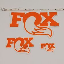 Orange Fox Racing Decal Stickers Set Of 6 2 Each Small 1.5 Medium 3 Large 6