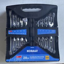 Kobalt 28pc Combination Wrench Set Sae Metric Standard Midget Open End Box