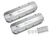 Holley Sniper 890002 Fabricated Aluminum Valve Covers Silver Finish