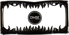 Dmse Universal Metal Shark Tooth Teeth Jaws License Plate Frame Cool Design For
