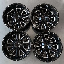 Used 20x10 D6 Fit Lifted Chevy Ford 6x1356x139.76x5.5 -24 106.1 Black Milled