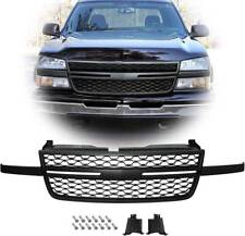 Front Upper Grill Grille Black For 2005-2007 Chevy Silverado 1500 2500 Hd 3500