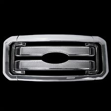 For 2011-2016 Ford F250 F350 Super Duty Chrome Grille Grill Full Overlay Cover