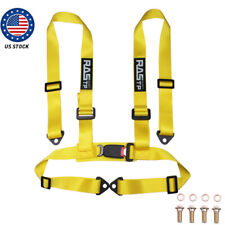 Us Rastp Racing Seat Belts 4 Point 4pt Safety Harness Nylon Adjustable Us Yellow