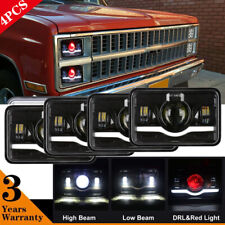 4x6 Red Demon Hi-lo Beam Led Headlight For Chevy C10 Pickup 81-1987 Ford Truck