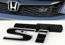 Bolt On 4 X 1.2 Si Black Grill Grille Emblem Decal Logo Badge For All Civic