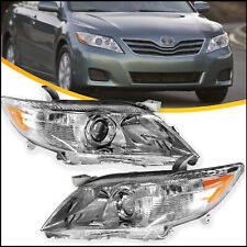 Leftright Headlights For 2010-2011 Toyota Camry Clear Chrome Housing Headlamps