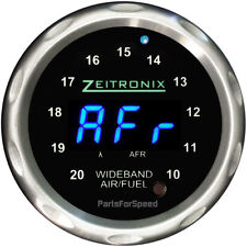 Zeitronix Zt-3 Wideband O2 Sensor System Afr Zr-1 Silver Gauge Blue Led