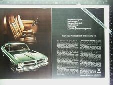1972 Pontiac Ventura Ii 2 Ad Bucket Seats Header Panel Grille Hood Fender Shot