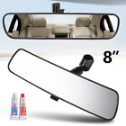 8 Universal Panoramic Car Rear View Mirror Stick-on Anti-glare Replacement