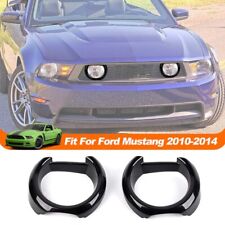 Black Front Grille Light Lamp Cover Trim Accessories For Ford Mustang 2010-2014