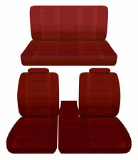 Front And Rear Car Seat Covers Fits 1981-1991 Pontiac 6000 Maroon Color