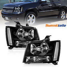 Front Black Housing Headlights Assembly For 2007-2014 Chevy Suburban 1500 Tahoe