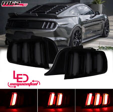 Tail Lights For 2015-2023 Ford Mustang Led Sequential Brake Lamp Black Smoked